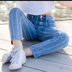 Rue 21 Pin Stripped Mom Jeans